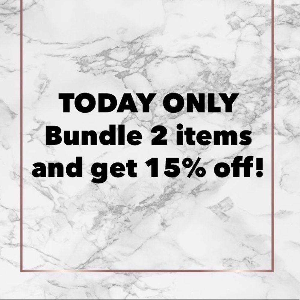 TODAY ONLY : Bundle 2 items and get 15% off!